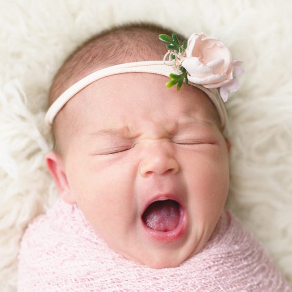 photo-of-baby-girl-yawning- in-adeaide-newborn-session